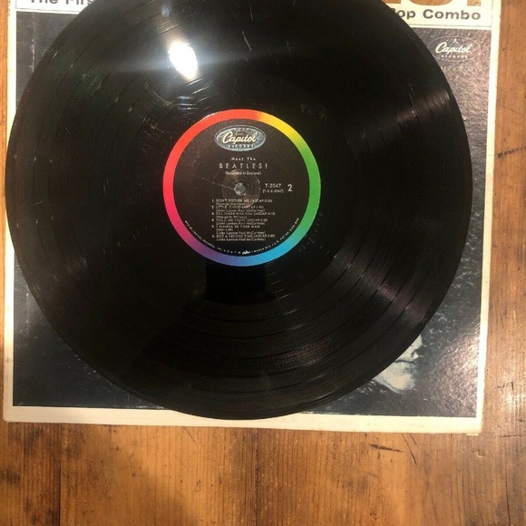 Meet The Beatles! LP Vinyl Record Original 1st Pre - Picture 3 of 6